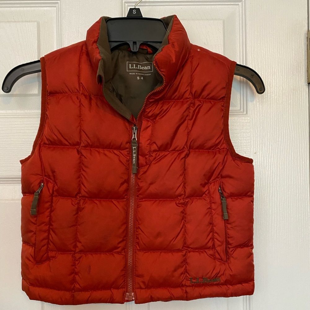 L.L. Bean Kids Red Puffer Vest